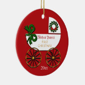 Baby Eerste Kerstfeest Gepersonaliseerd ornament (Rechts)