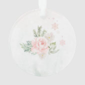Baby eerste kerstfloraal ornament (achterkant)