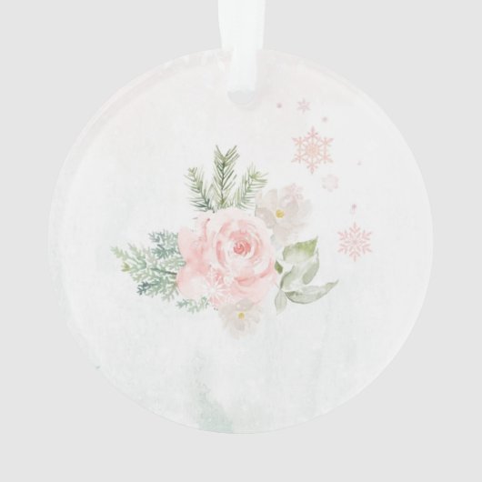 Baby eerste kerstfloraal ornament (achterkant)