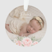 Baby eerste kerstfloraal ornament (voorkant)