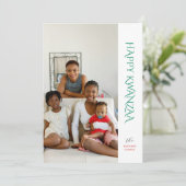 Baby eerste kerstfoto feestdagenkaart (Staand voorkant)