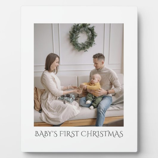 Baby eerste kerstfoto fotoplaat (Voorkant)
