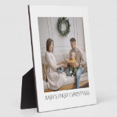 Baby eerste kerstfoto fotoplaat (Zijkant)