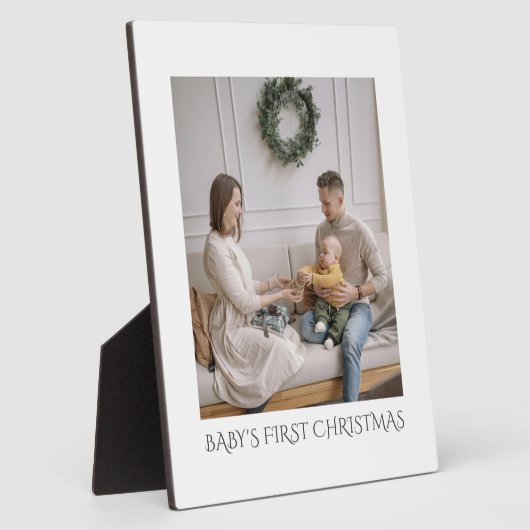 Baby eerste kerstfoto fotoplaat (Zijkant)