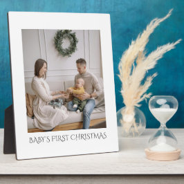 Baby eerste kerstfoto fotoplaat