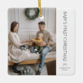 Baby Eerste Kerstfoto Keepsake Keramisch Ornament (Voorkant)