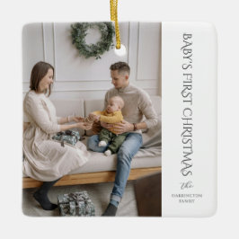 Baby Eerste Kerstfoto Keepsake Keramisch Ornament