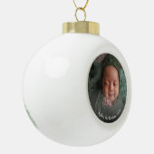 Baby eerste kerstfoto keramische bal ornament (Links)