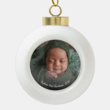Baby eerste kerstfoto