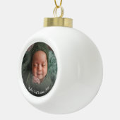 Baby eerste kerstfoto keramische bal ornament (Rechts)