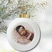 Baby eerste kerstfoto keramische bal ornament