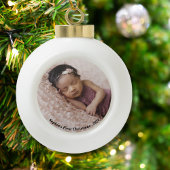 Baby eerste kerstfoto keramische bal ornament