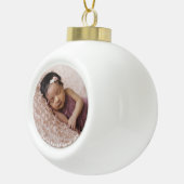 Baby eerste kerstfoto keramische bal ornament (Rechts)