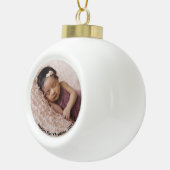 Baby eerste kerstfoto keramische bal ornament (Rechts)