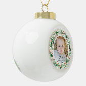 Baby eerste kerstfoto keramische pleister keramische bal ornament (Links)