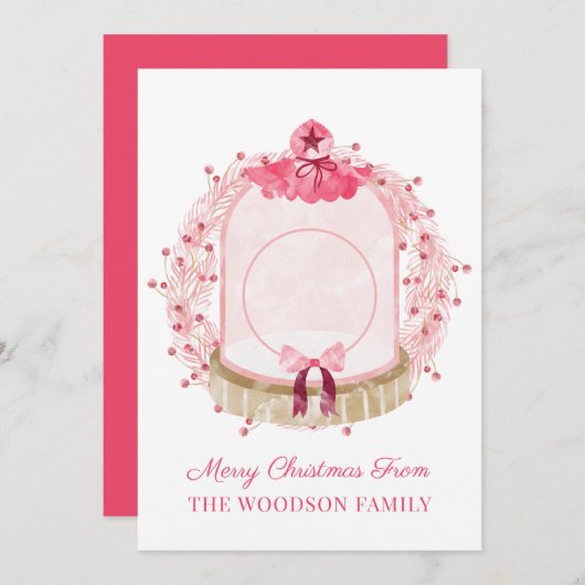 Baby eerste kerstfoto kerstkaart (Voorkant / Achterkant)