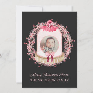 Baby eerste kerstfoto kerstkaart