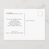 Baby eerste kerstfoto-minimalistische feestdag briefkaart (Achterkant)