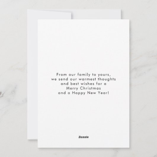 Baby eerste kerstfoto-minimalistische feestkaart feestdagenkaart (Achterkant)