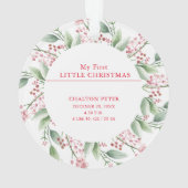 Baby eerste kerstfoto ornament (achterkant)