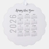 Baby Eerste Kerstfoto Overlay Kalender 2026 Ornament Kaart (Achterkant)