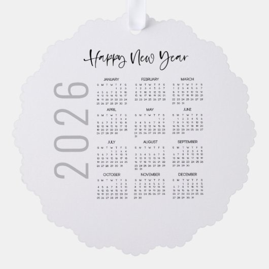 Baby Eerste Kerstfoto Overlay Kalender 2026 Ornament Kaart (Achterkant)