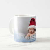 Baby eerste kerstfoto overlay koffiemok (Voorkant links)