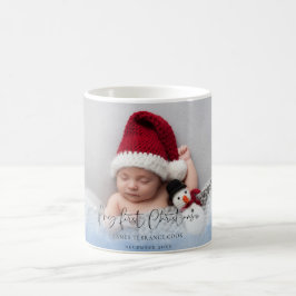 Baby eerste kerstfoto overlay koffiemok