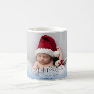 Baby eerste kerstfoto overlay koffiemok