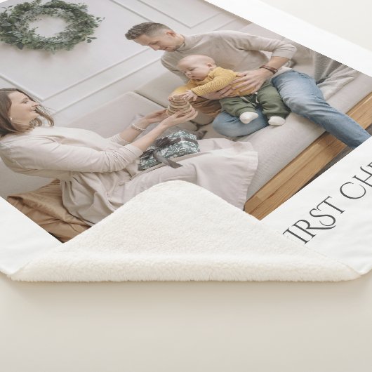 Baby eerste kerstfoto sherpa deken (3/4)