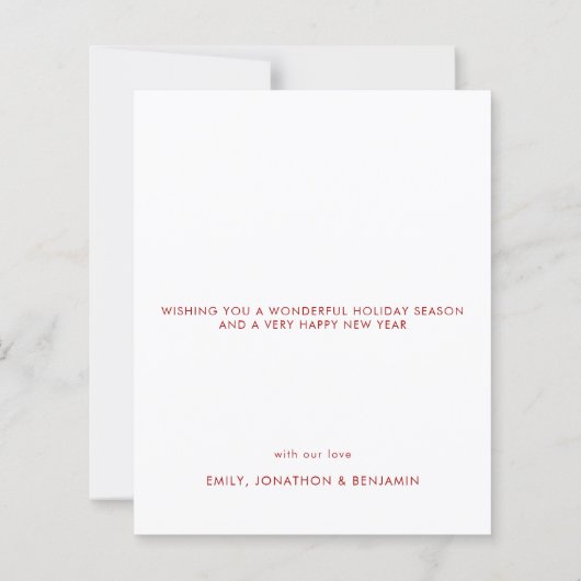 Baby Eerste kerstfoto Small Flat Kaart (Achterkant)