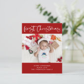 Baby Eerste kerstfoto Small Flat Kaart (Staand voorkant)