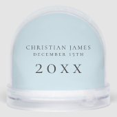 Baby Eerste Kerstfoto Sneeuw Wereldbol Sneeuwbol (Achterkant)