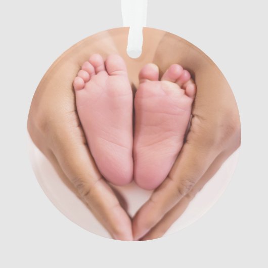 Baby Eerste Kerstfoto Sneeuwvlokken Ornament (achterkant)