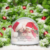 Baby Eerste Kerstfoto's Aangepast Sneeuwbol (Kerstmis)