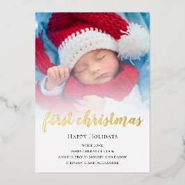 Baby eerste kerstfoto's - Real Folie Feestdagenkaart
