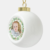 Baby eerste kerstfotoversiering keramische bal ornament (Rechts)