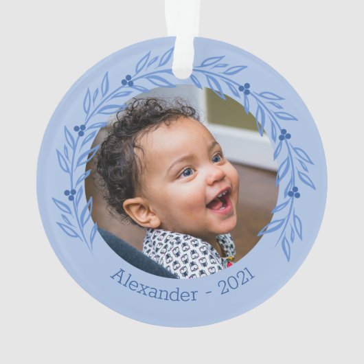 Baby eerste kerstfotoversiering ornament (achterkant)