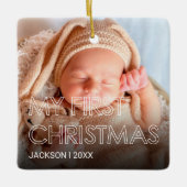 Baby Eerste kerstkeramische versiering Keramisch Ornament (Voorkant)