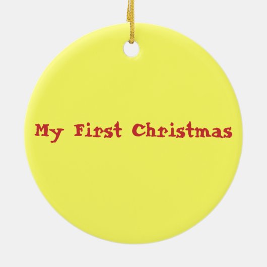 Baby Eerste Kerstkerst Keramisch Ornament (Achterkant)