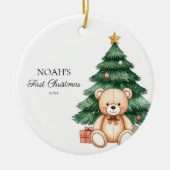 Baby Eerste Kerstkerst Keramisch Ornament (Voorkant)