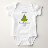 Baby Eerste Kerstkerst Onsie Bodysuit (Voorkant)