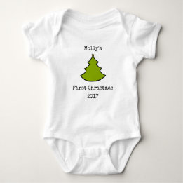 Baby Eerste Kerstkerst Onsie Bodysuit