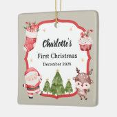 Baby Eerste Kerstman Rendier Tree Ornament (Links)