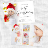 Baby Eerste Kerstmis 6 Foto Holiday Card Feestdagenkaart