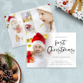 Baby Eerste Kerstmis 6 Foto Holiday Card Feestdagenkaart