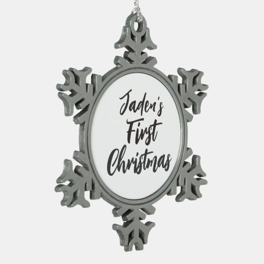 Baby Eerste Kerstmis, aangepast ornament (Links)