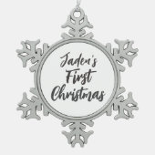 Baby Eerste Kerstmis, aangepast ornament (Voorkant)