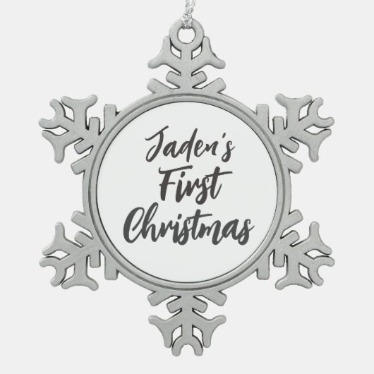 Baby Eerste Kerstmis, aangepast ornament (Voorkant)