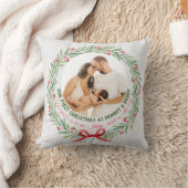 Baby Eerste Kerstmis Aangepaste 2-foto & Geboortes Kussen (Deken)